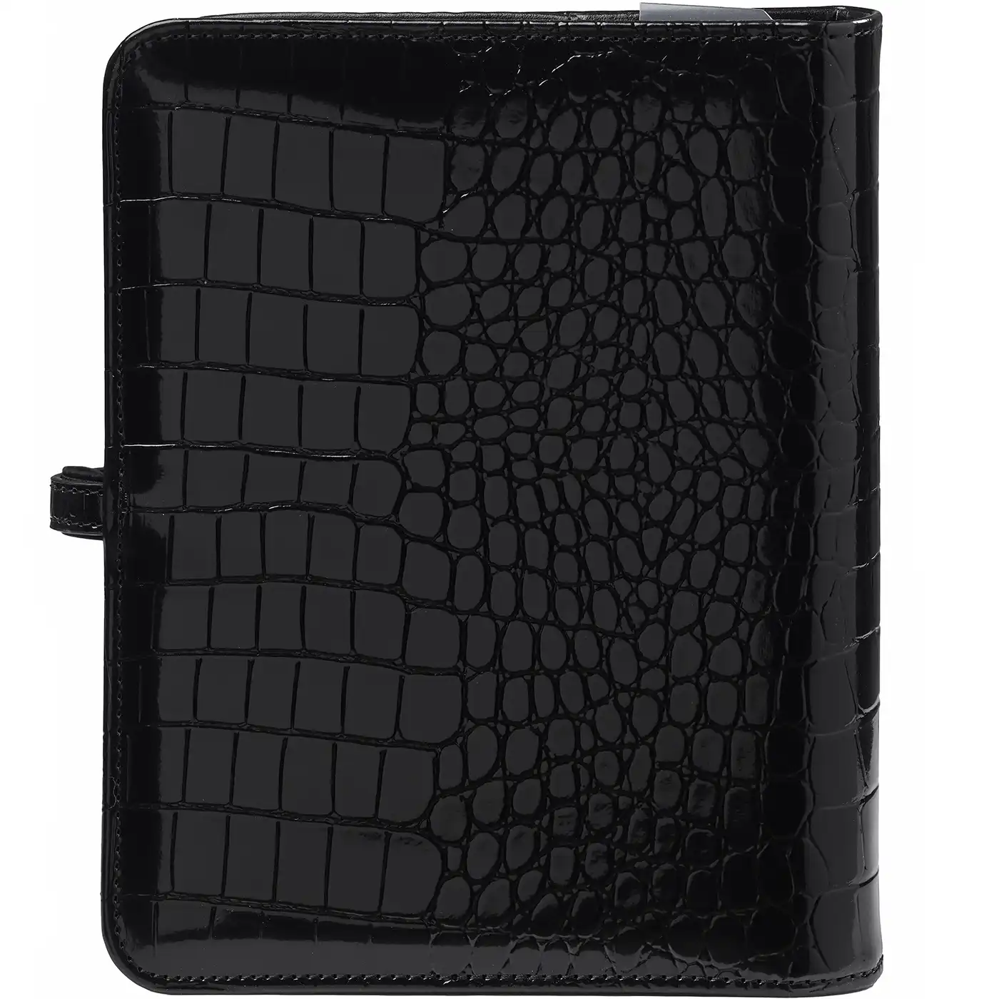 1011-06 Refillable A5 Ring Binder Planner Alligator Black - Image 5