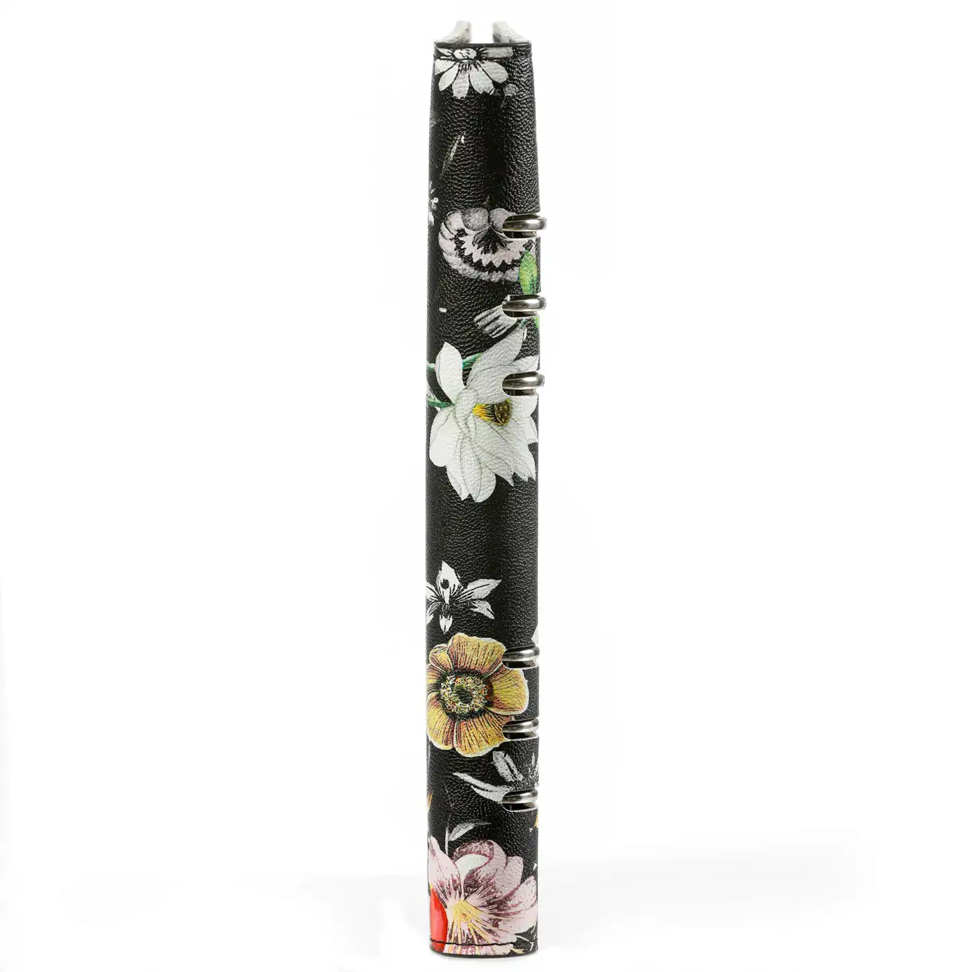 1016-12 Refillable A5 Ring Binder Organizer Sea of Flowers Black - Image 4