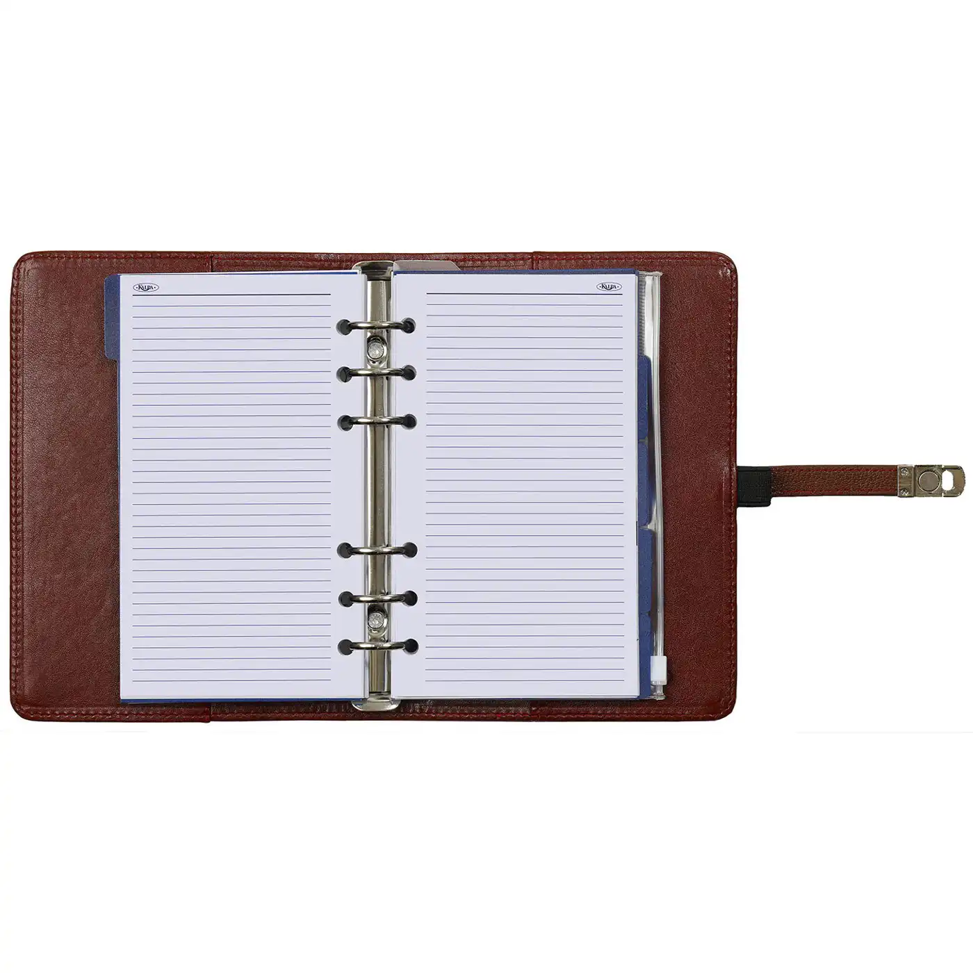 1111-02 Refillable Personal Ring Binder Organizer Hazelnut Brown - Image 6