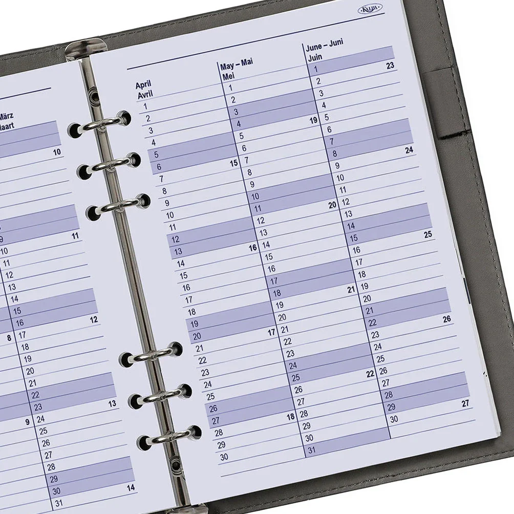 6206-26-27 210 x 144 mm A5 Agenda Inserts Weekly EN DE FR NL 2026 2027 - Image 4