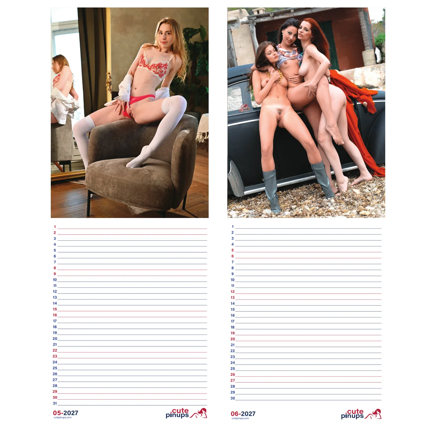 Erotic calendars Girlfriends 2027 + Note my Babe 2027 + free 2026 calendar - Image 8