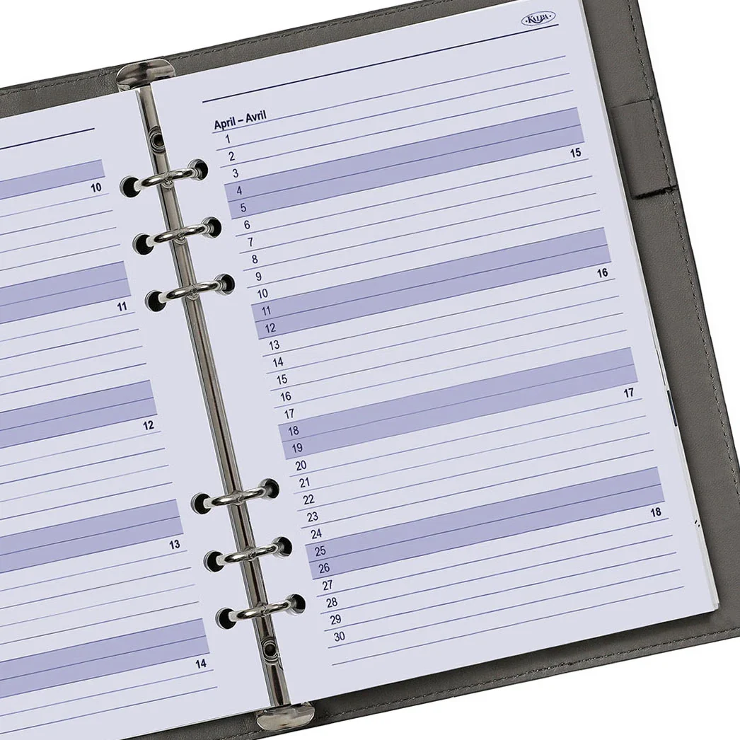 6206-27-28 210 x 144 mm A5 Agenda Inserts Weekly EN DE FR NL 2027 2028 - Image 5