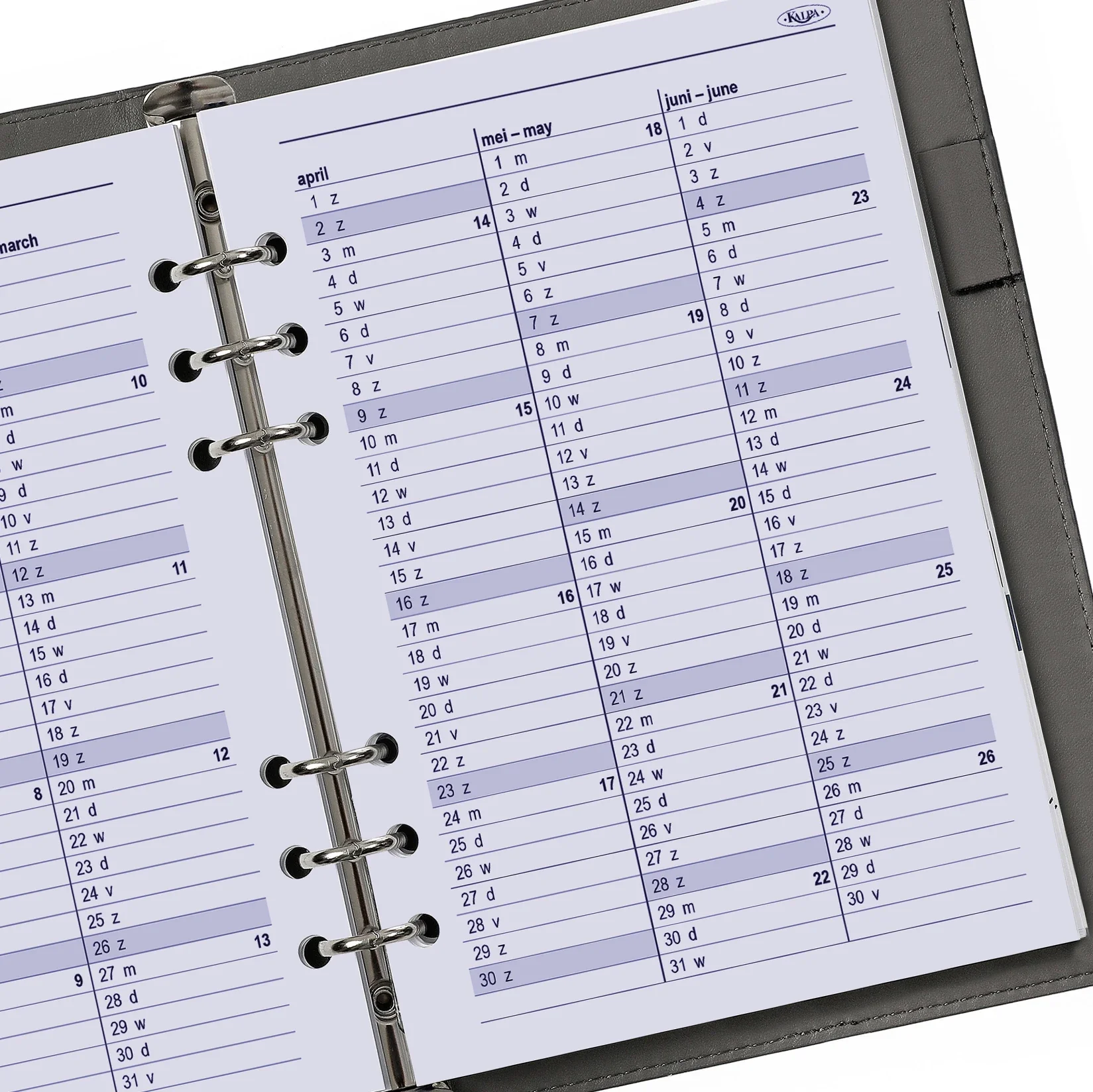 6207-26-27-28 210 x 144 mm A5 Organizer Paper NL EN 2026 2027 2028 - Image 3