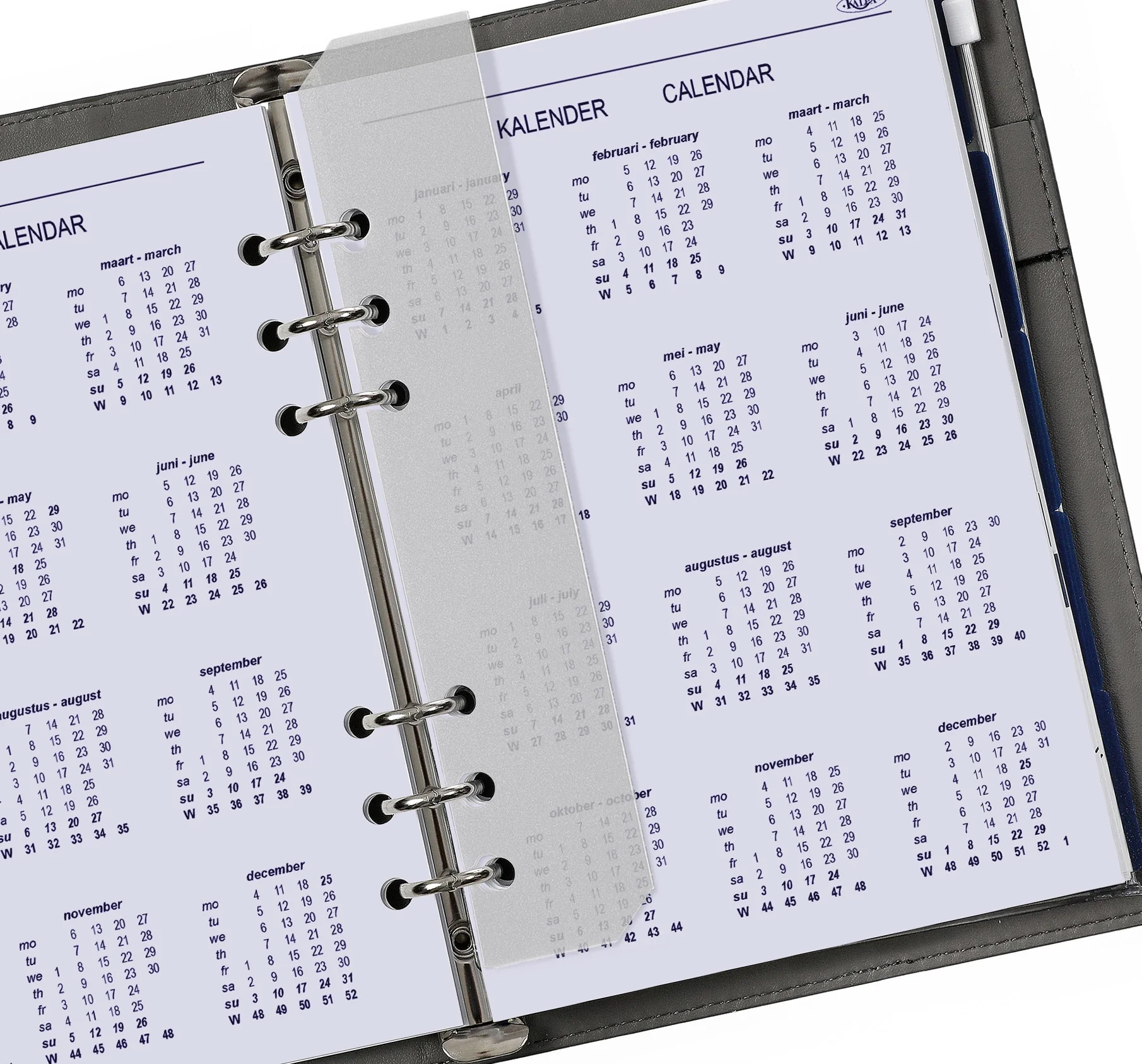 6301-26-27 210 x 144 mm A5 Planner Refills 1 day per page complete 2026 2027 NL EN - Image 4