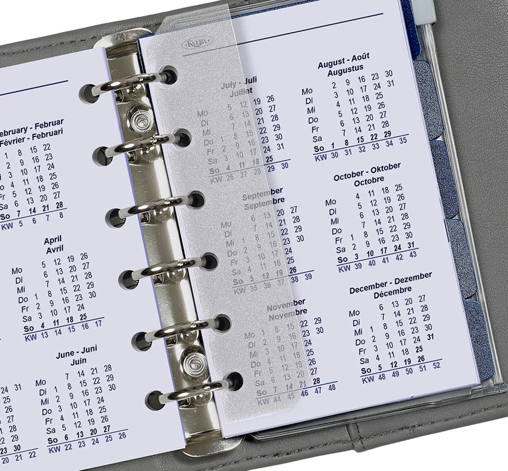 6336-26-27 125 x 80 mm Pocket Agenda Binder Refills Weekly Complete Set EN FR DE NL 2026 2027 - Image 5