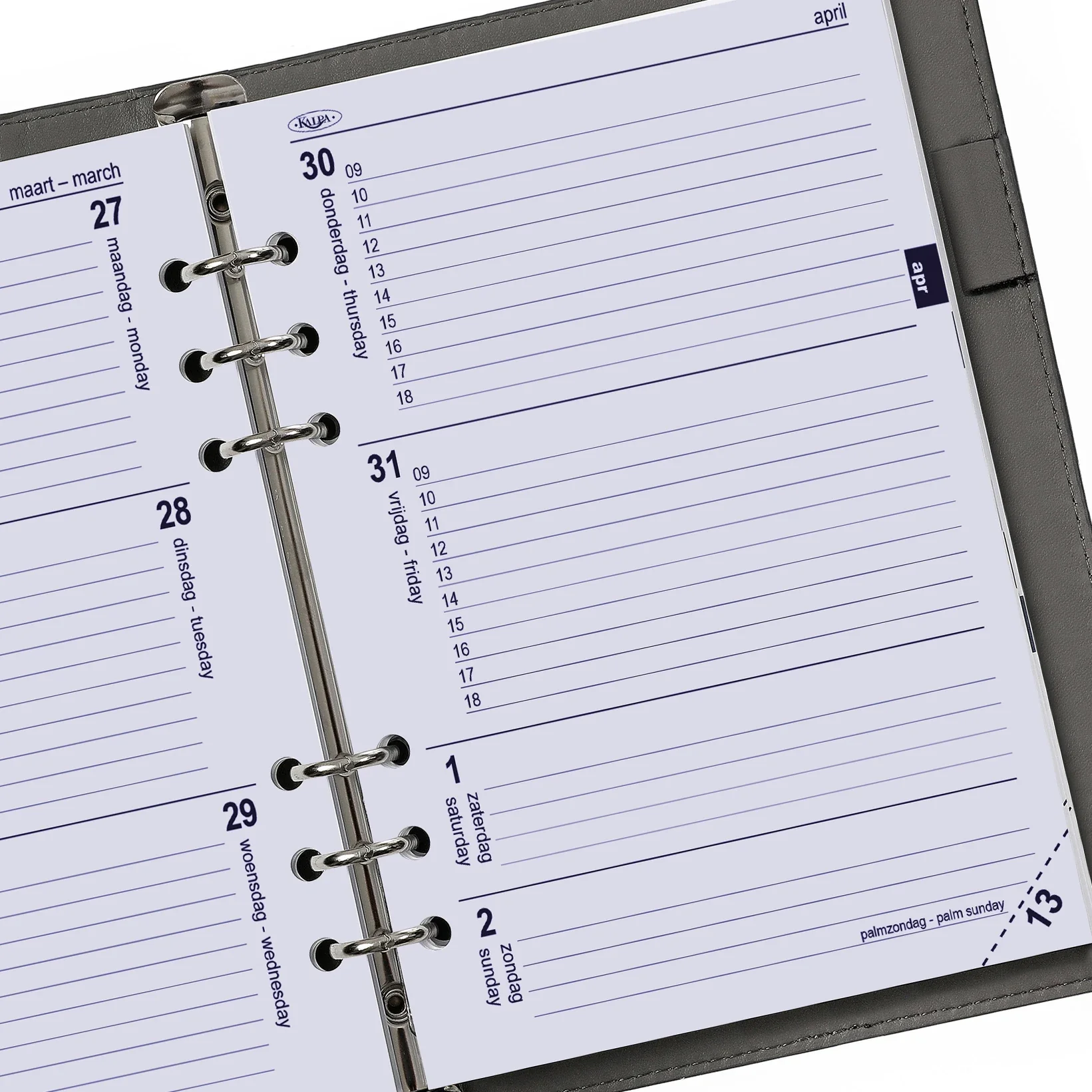 6207-26-27 210 x 144 mm A5 6 Ring Binder Inserts Weekly 2026 2027 - Image 5
