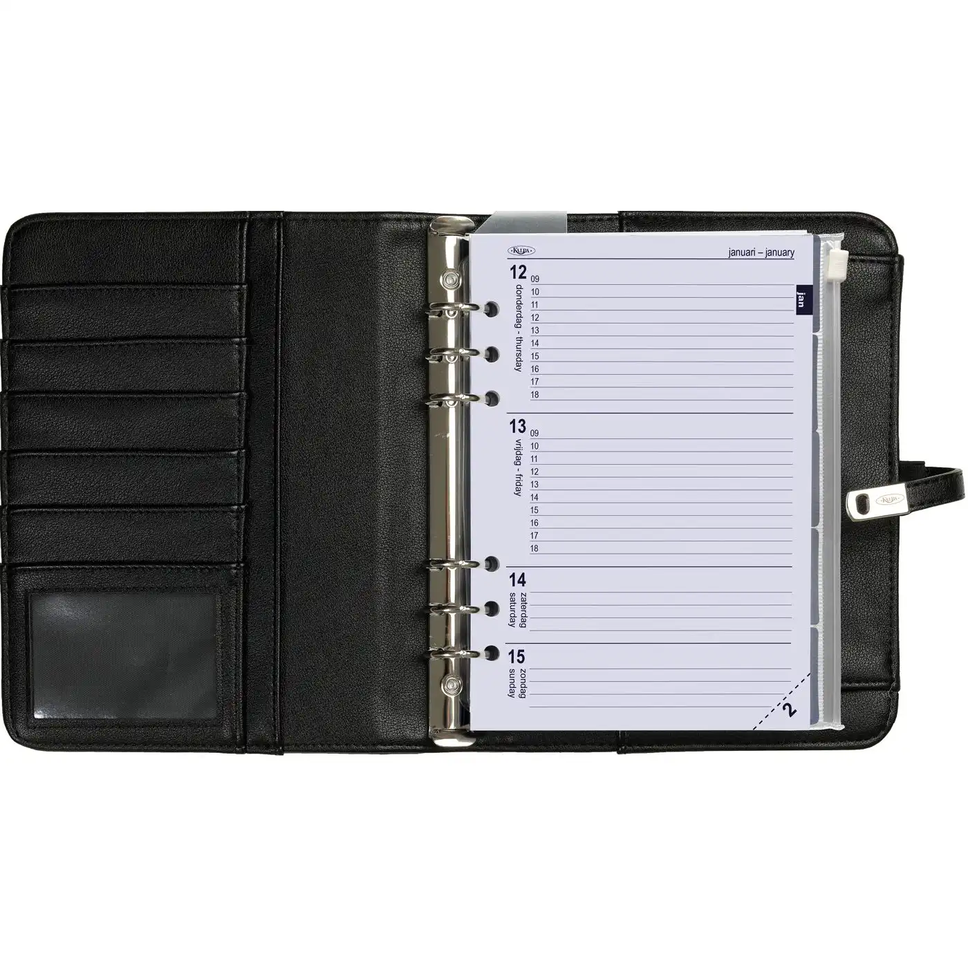 1011-70 A5 Planner Organizer Classic Black - Image 4
