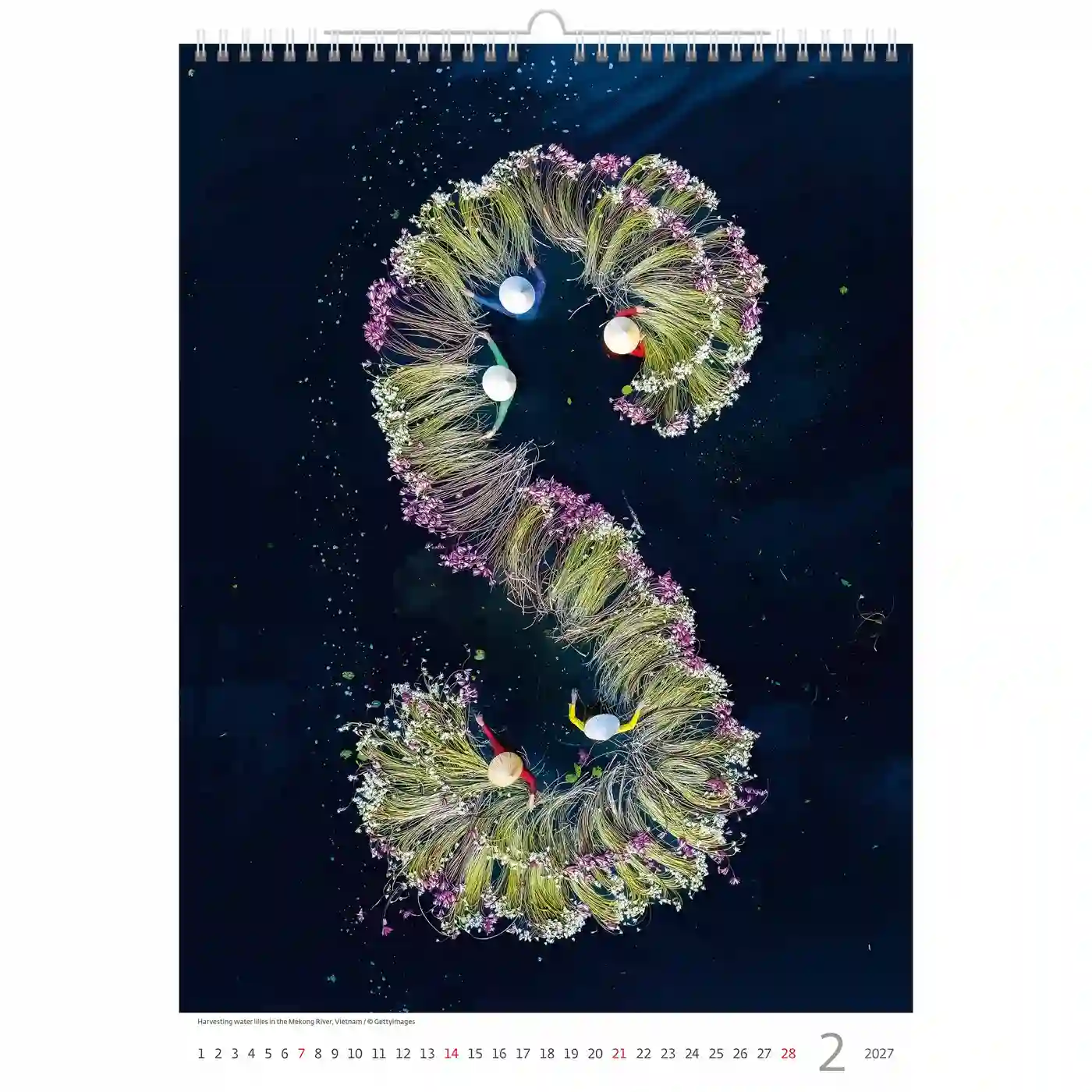 C139-27 World From Above Calendar A3+ 2027 + free 2026 calendar - Image 3