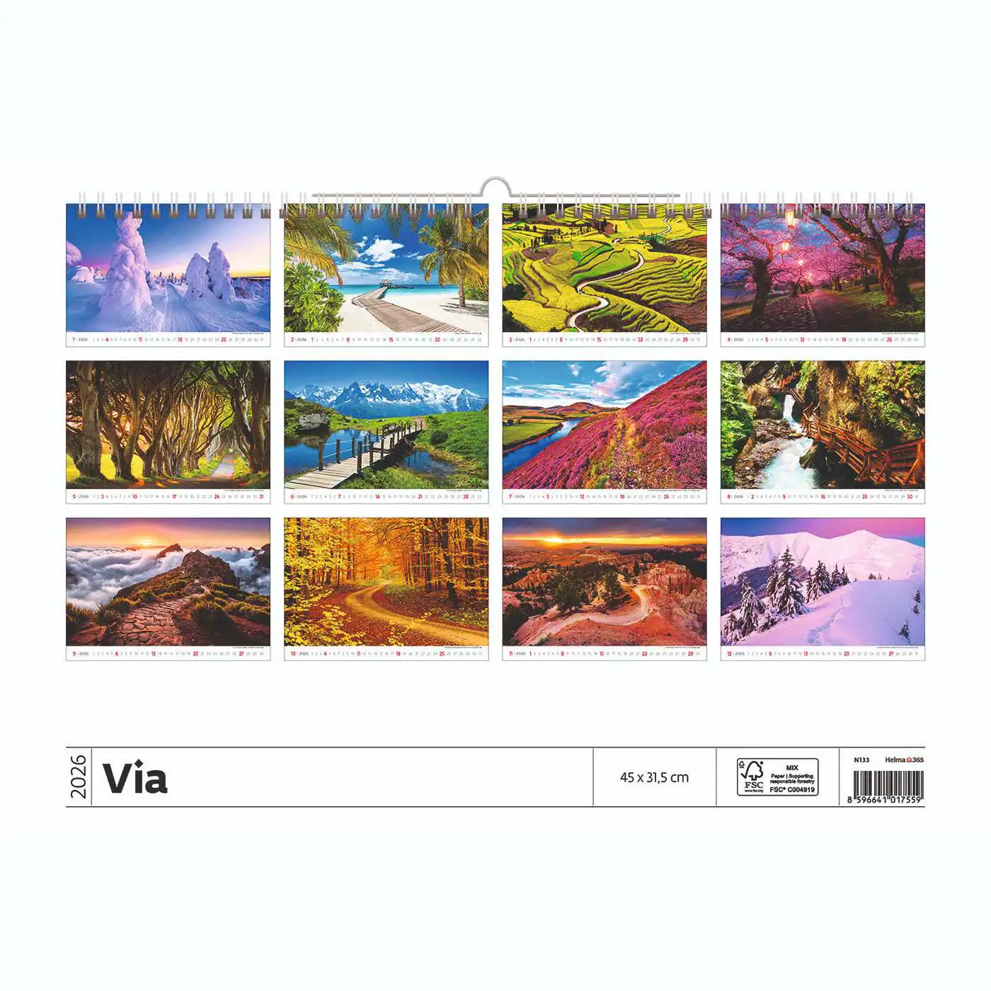 Via Travel Route Calendar A3+ 2026+ - Image 14