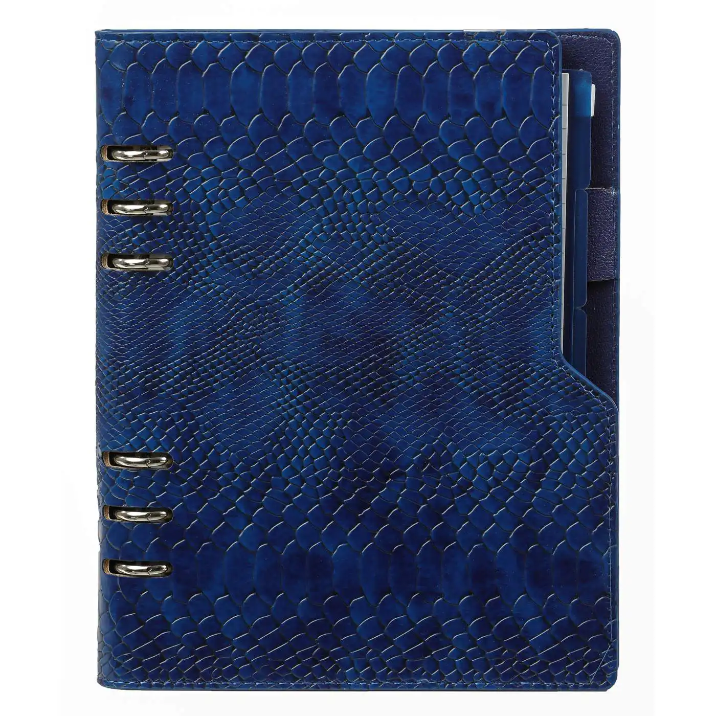 1016-75 Clipbook A5 Ring Binder Planner Croco Indigo - Image 3