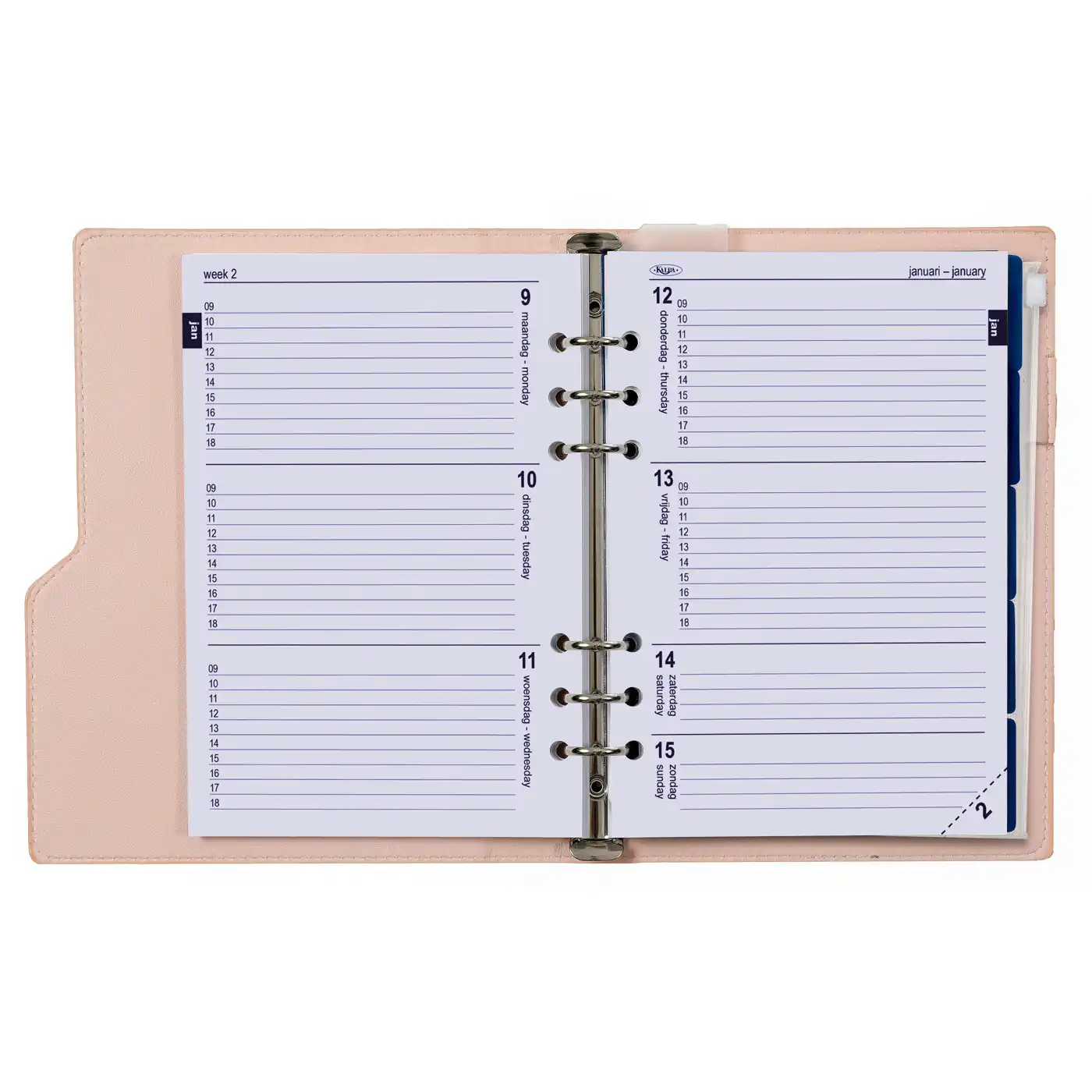 1016-68 Clipbook A5 Planner Binder Croco Rose - Image 5