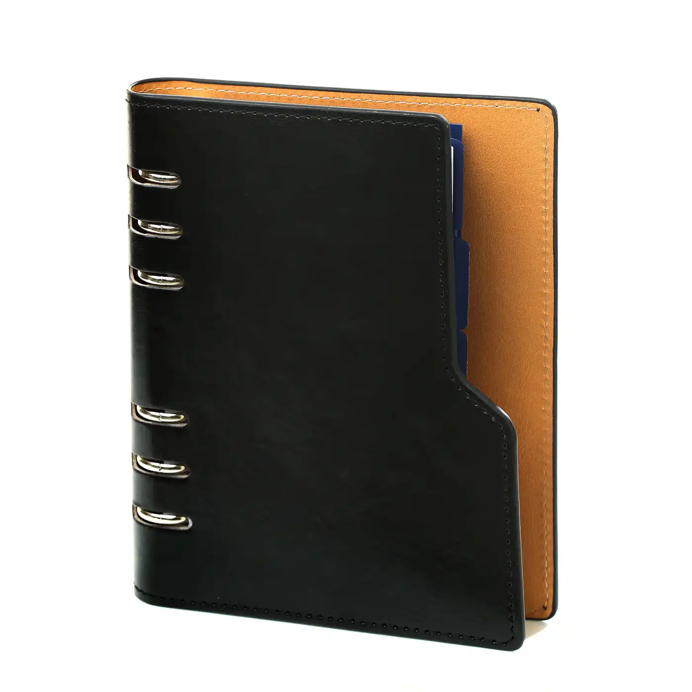 1116-60 Clipbook Personal Ring Binder Planner Pullup Black - Image 7
