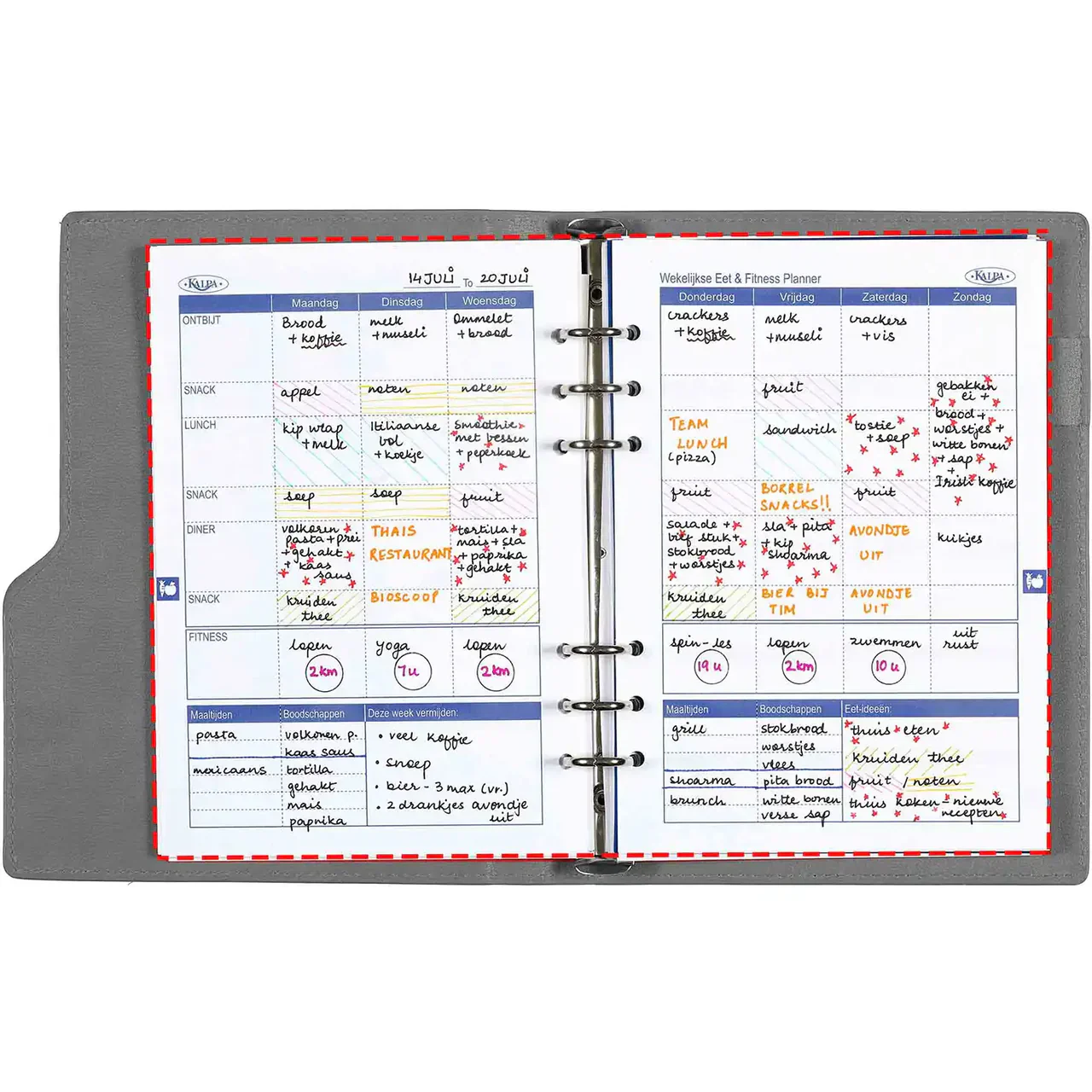 6607-10 210 x 144 mm Health Tracker-Dolphin A5-Loose leaf - Image 3