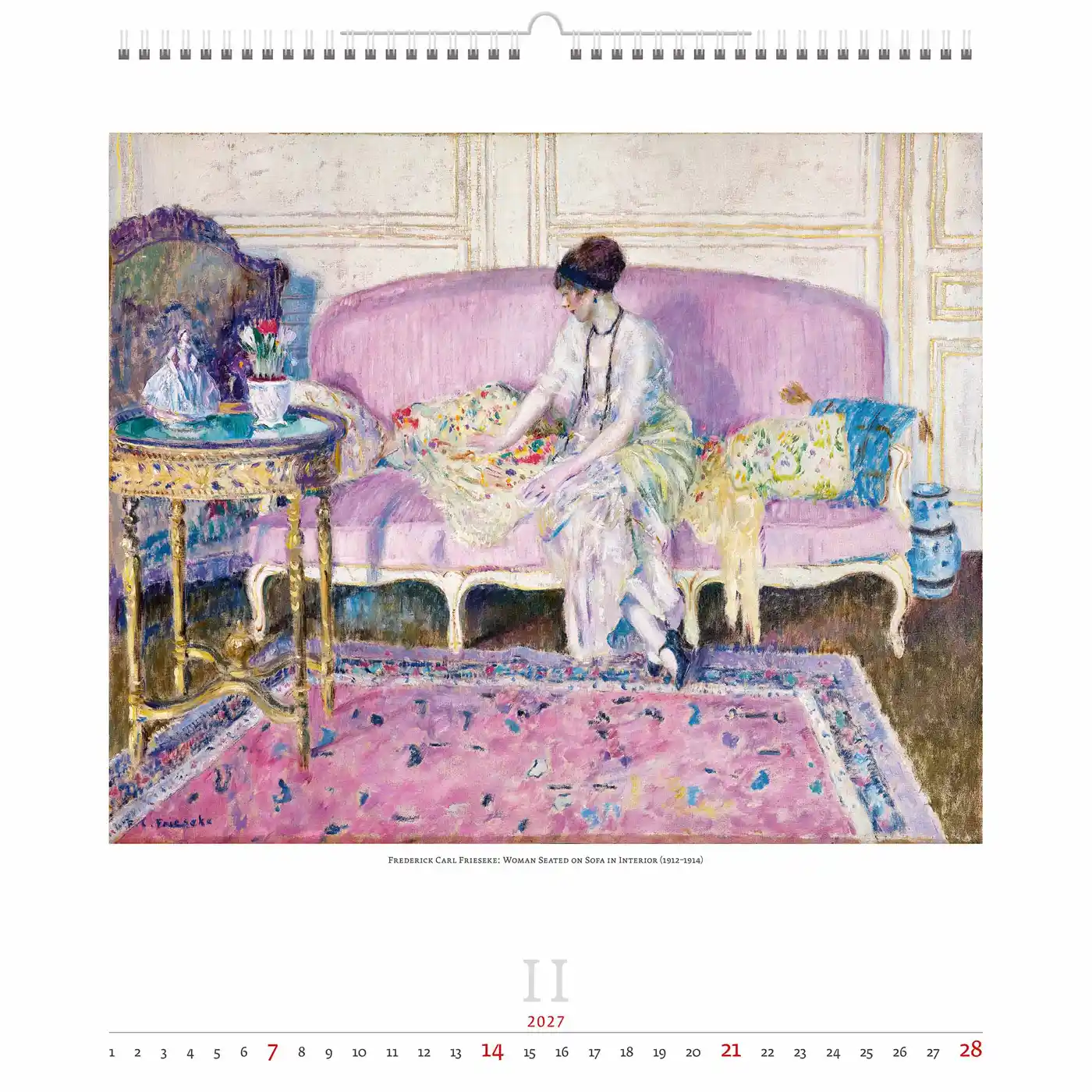 C255-27 Impressionist Art Calendar A2 2027 + free 2026 calendar - Image 3