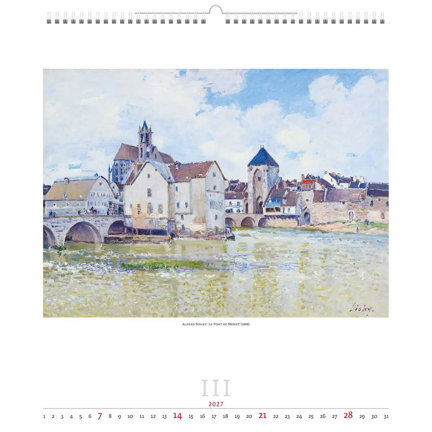 C255-27 Impressionist Art Calendar A2 2027 + free 2026 calendar - Image 4