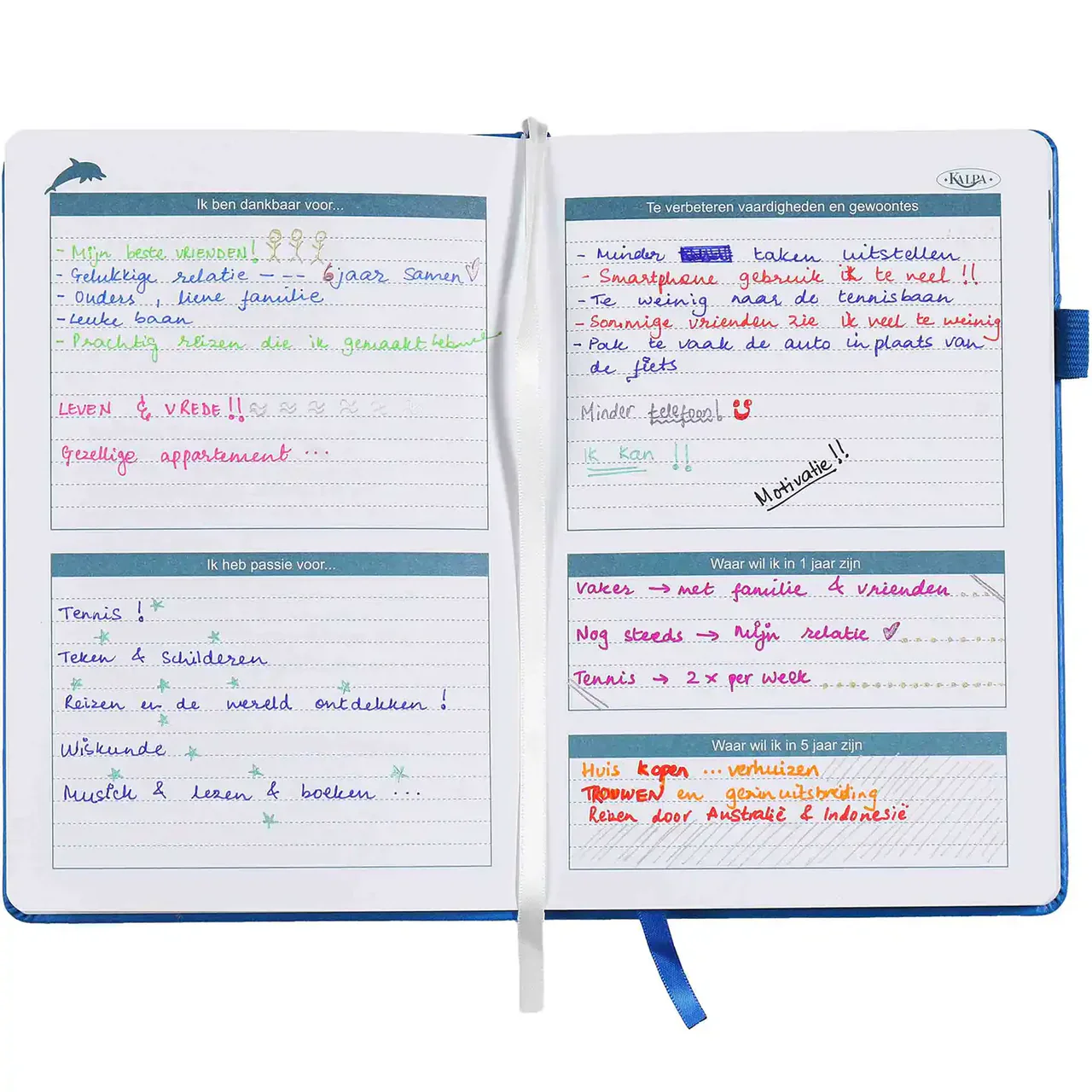 6627-00 Motivation Planner-Dolphin-A5-bound - Image 3