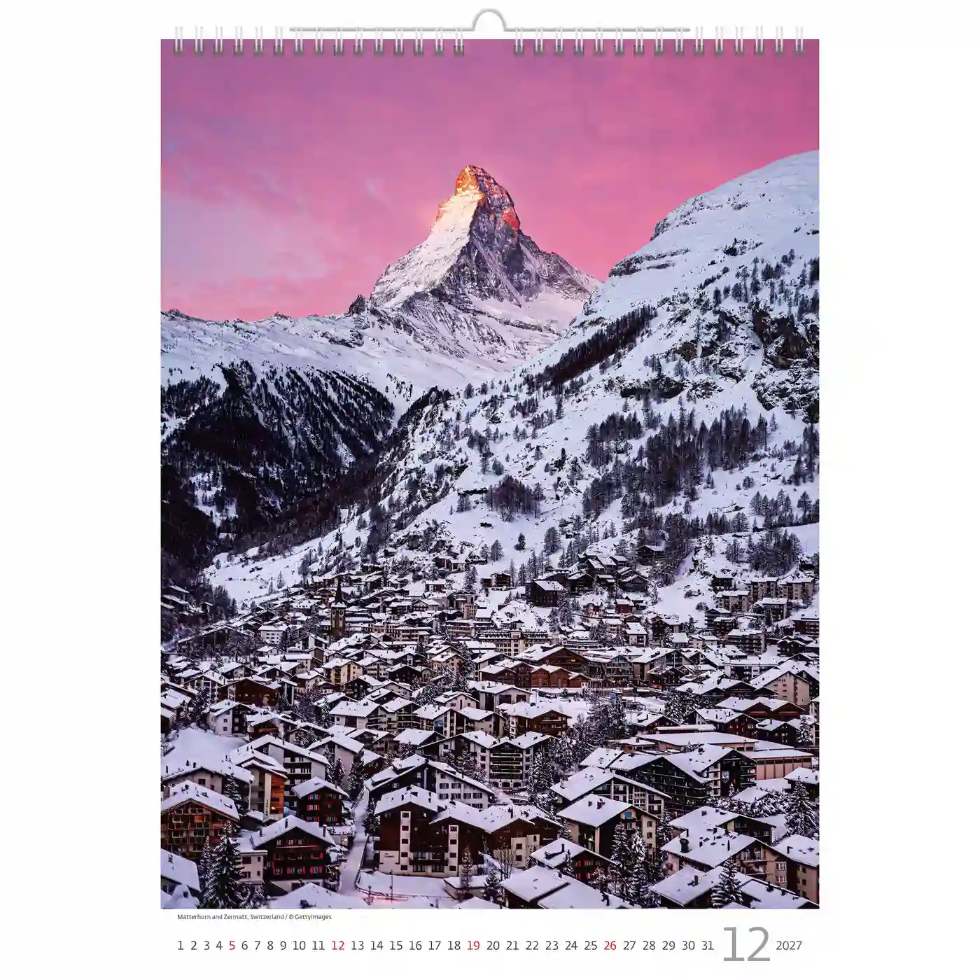 C126-27 Mountain Landscape Wall A3+ 2027 + free 2026 calendar - Image 6