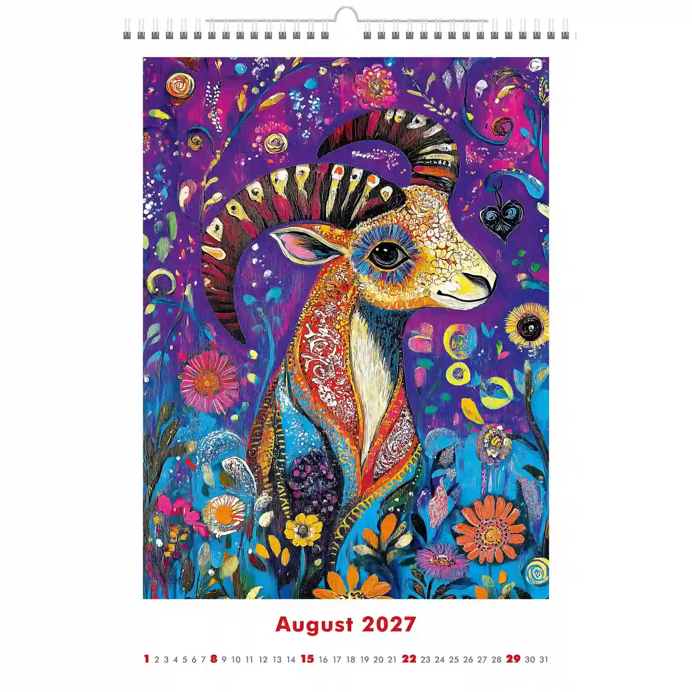C150-27 Naive Art Paintings Calendar A3+ 2027 + free 2026 calendar - Image 10