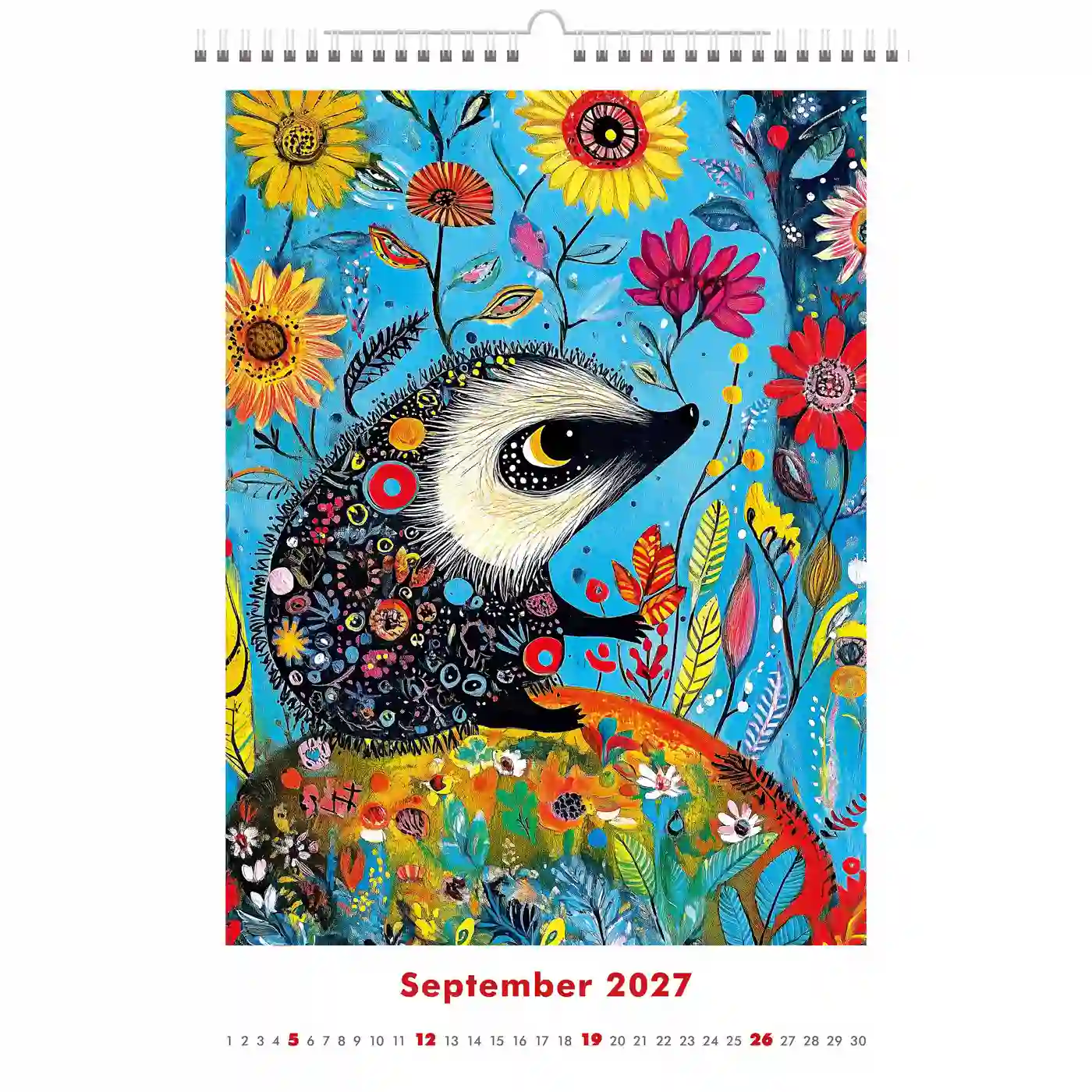C150-27 Naive Art Paintings Calendar A3+ 2027 + free 2026 calendar - Image 11
