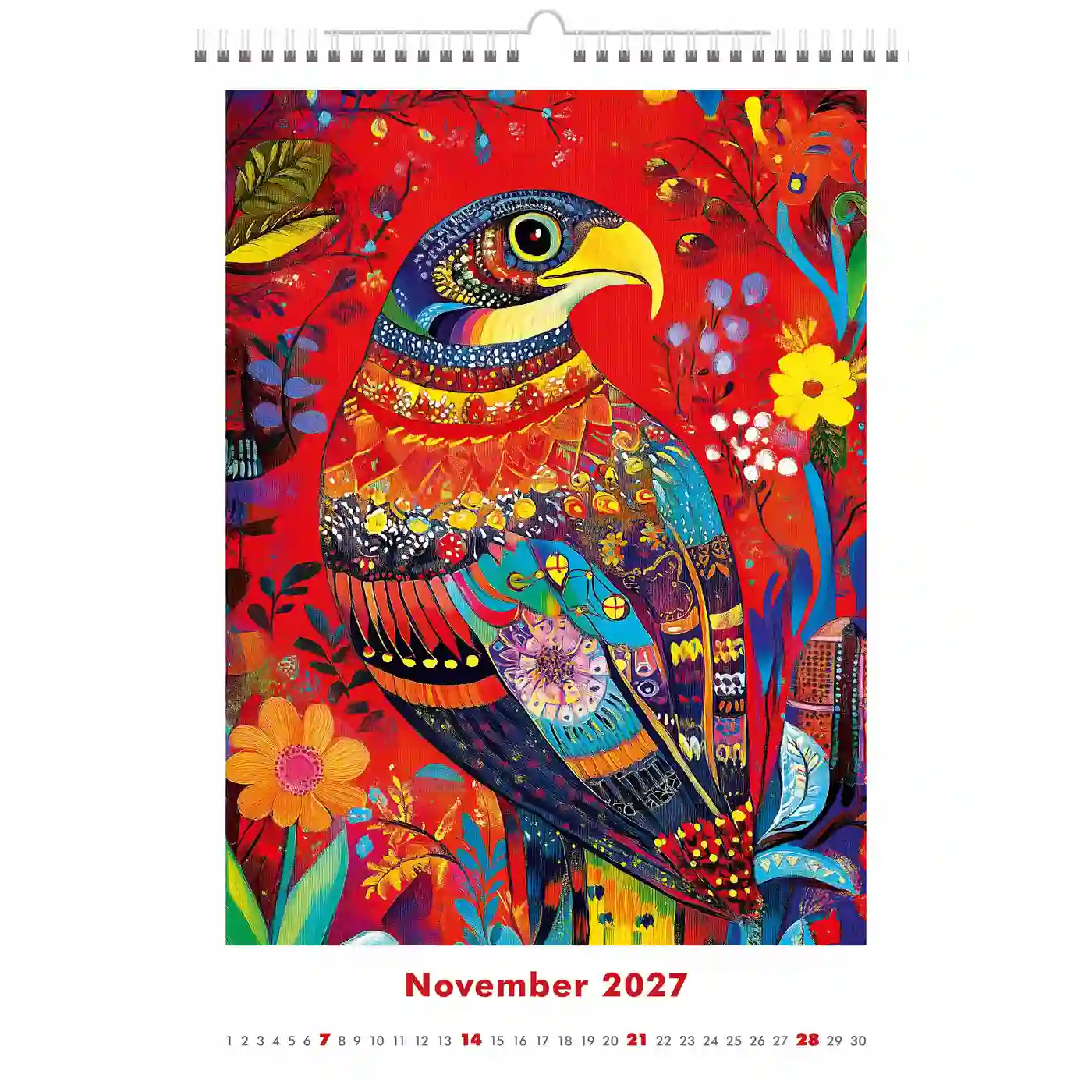 C150-27 Naive Art Paintings Calendar A3+ 2027 + free 2026 calendar - Image 13