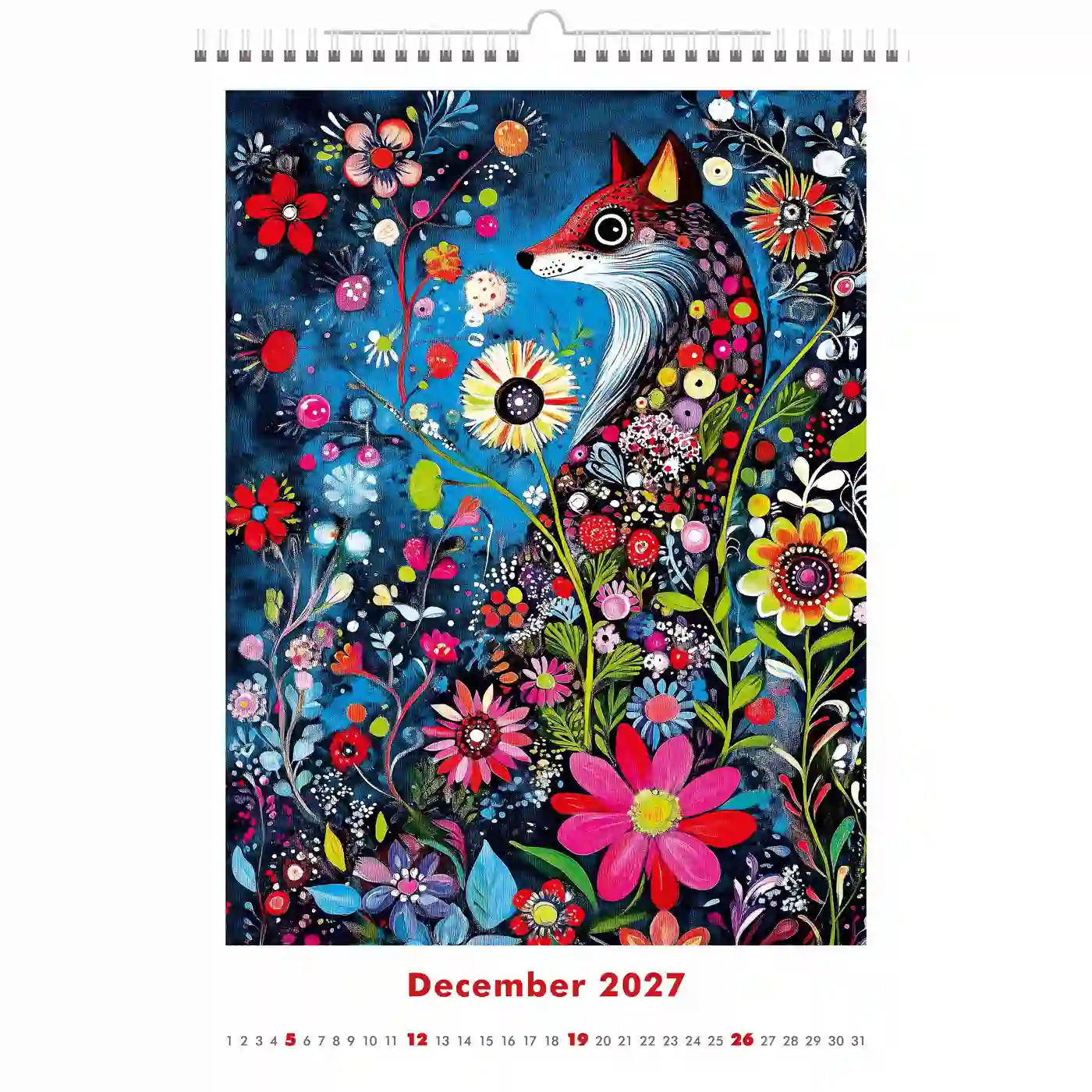 C150-27 Naive Art Paintings Calendar A3+ 2027 + free 2026 calendar - Image 14