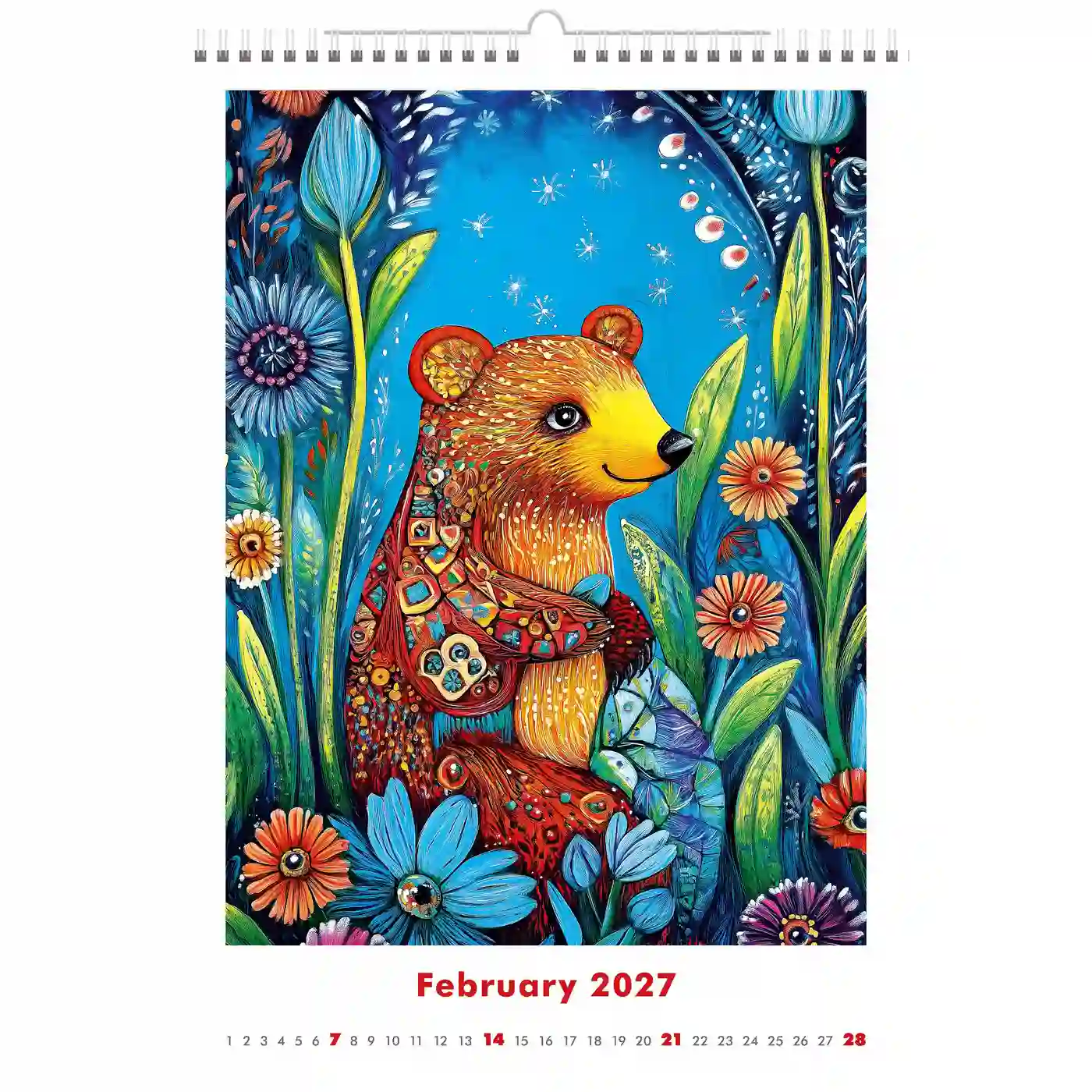 C150-27 Naive Art Paintings Calendar A3+ 2027 + free 2026 calendar - Image 3