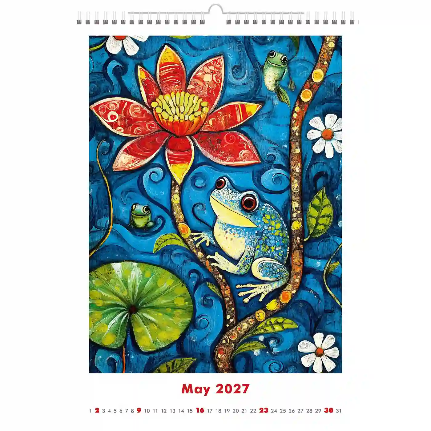 C150-27 Naive Art Paintings Calendar A3+ 2027 + free 2026 calendar - Image 6