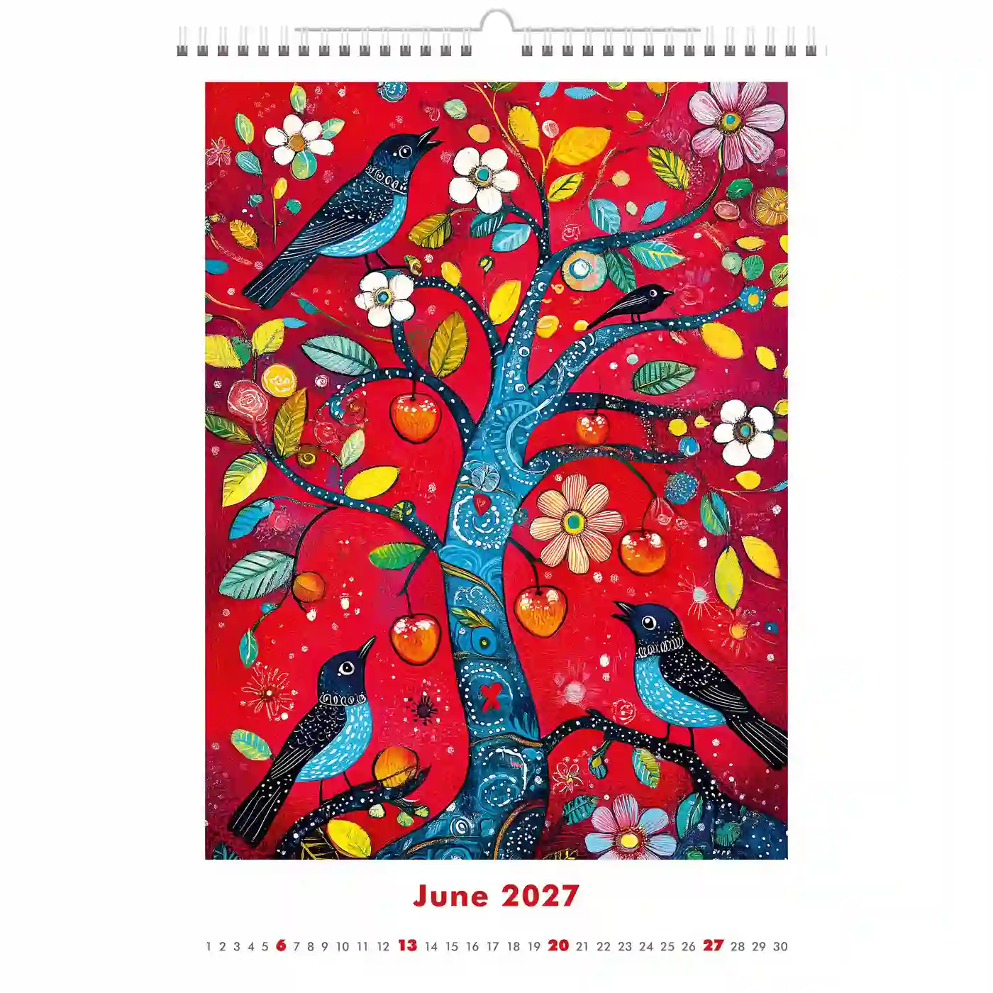 C150-27 Naive Art Paintings Calendar A3+ 2027 + free 2026 calendar - Image 7