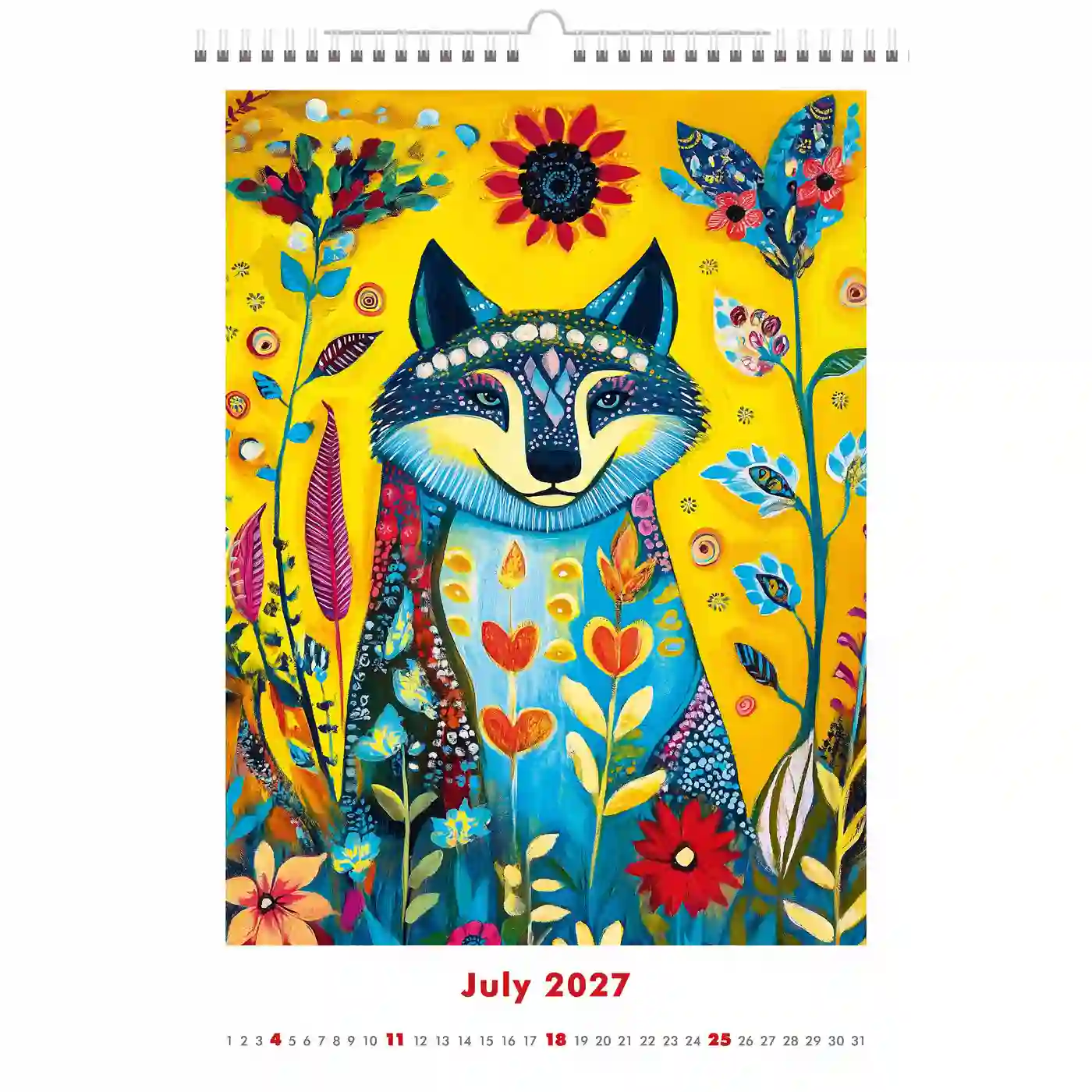 C150-27 Naive Art Paintings Calendar A3+ 2027 + free 2026 calendar - Image 8