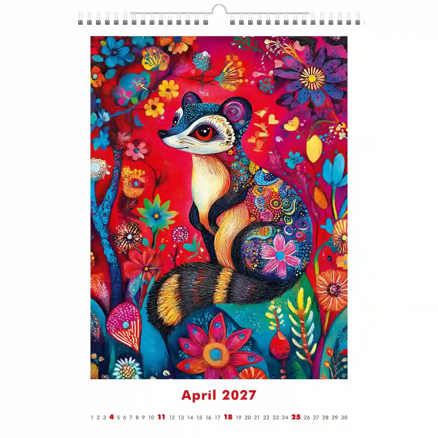 C150-27 Naive Art Paintings Calendar A3+ 2027 + free 2026 calendar - Image 9