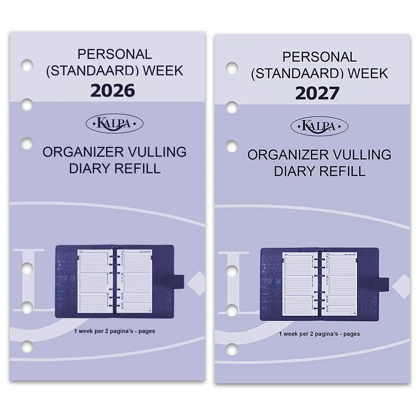 6217-26-27 170 x 95 mm Personal 6 Ring Agenda Binder Refills Weekly NL EN 2026 2027 - Image 7