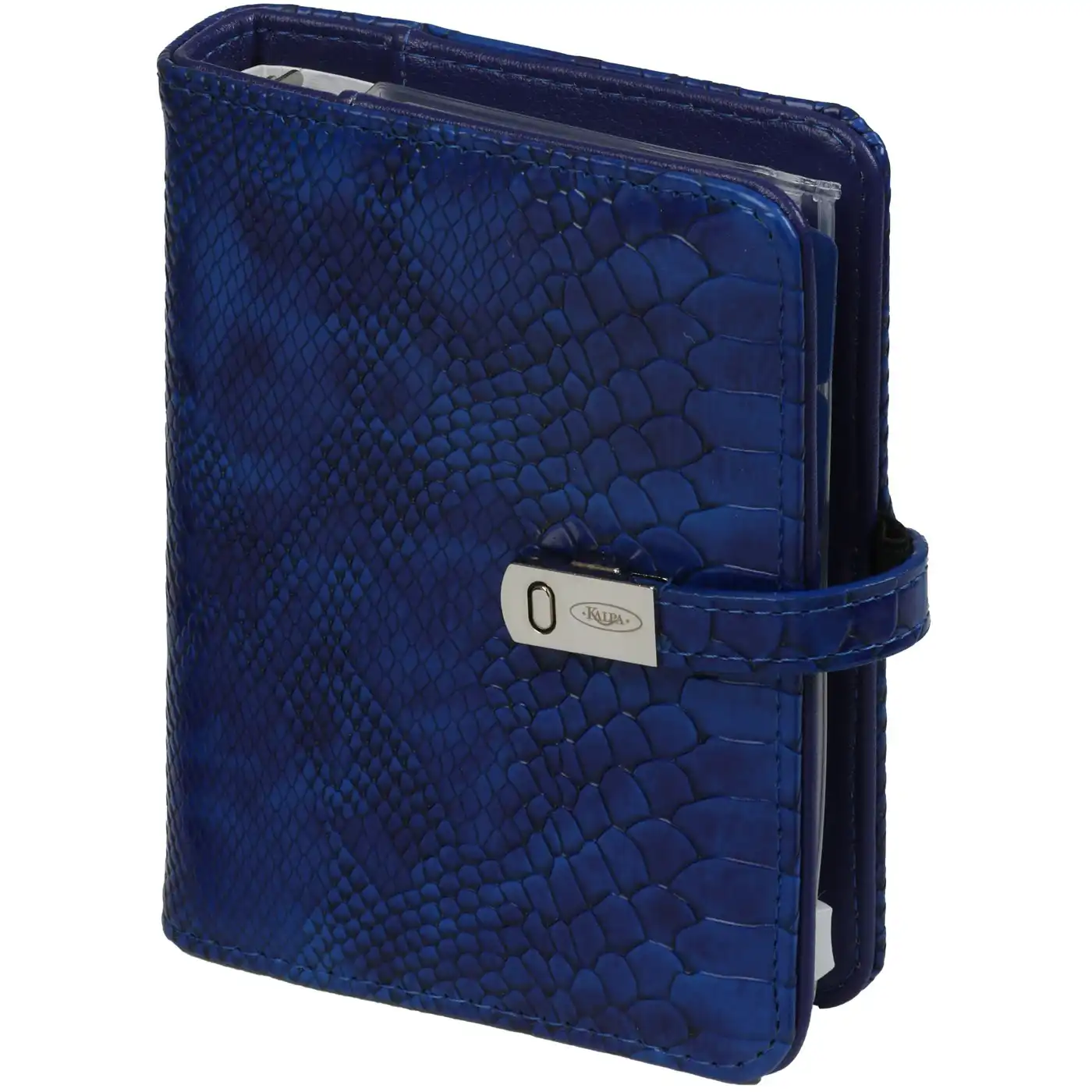 1311-75 Pocket 6 Ring Binder Agenda Croco Indigo - Image 3
