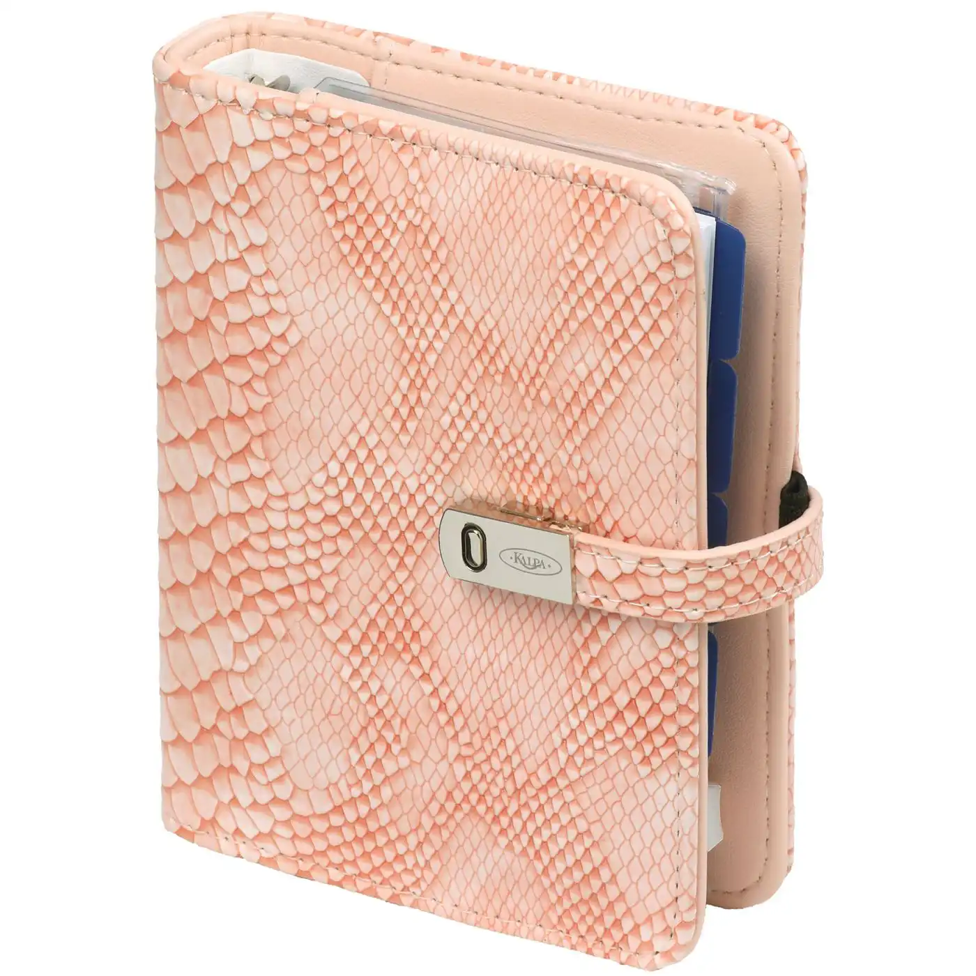 1311-68 Pocket Ring Binder Organizer Croco Rose - Image 3