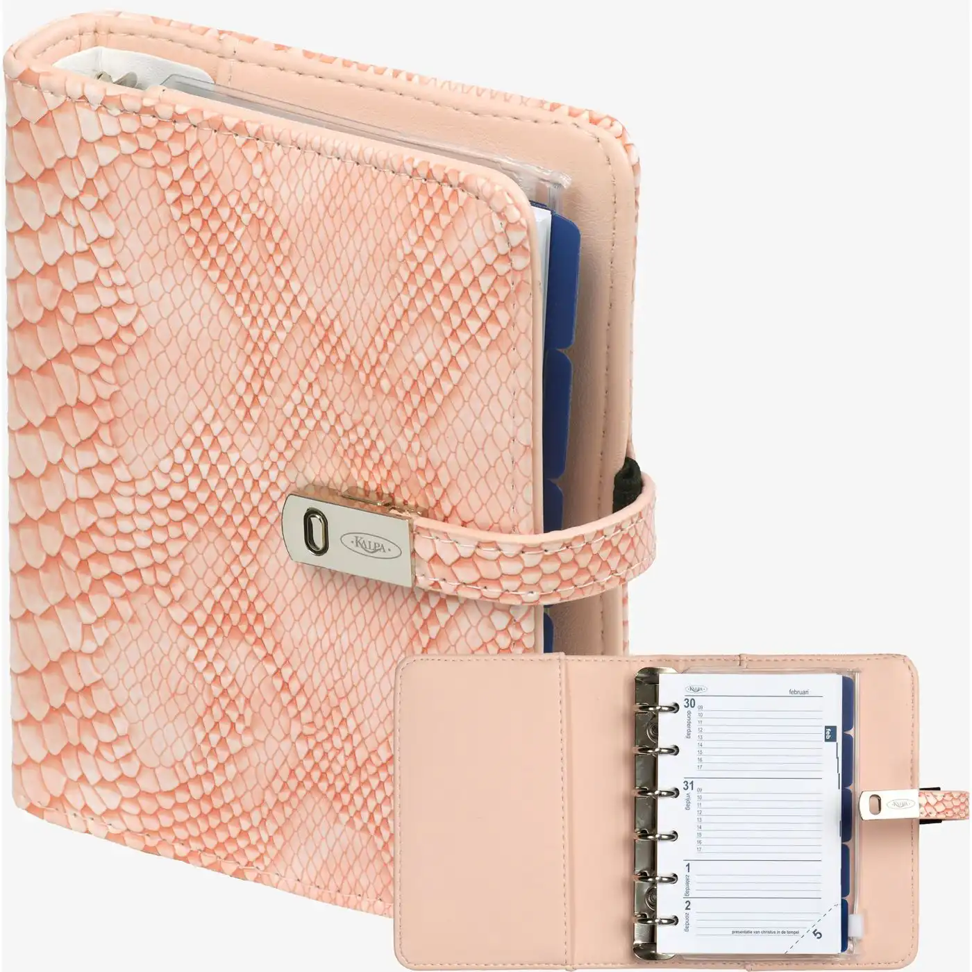 1311-68 Pocket Ring Binder Organizer Croco Rose - Image 7