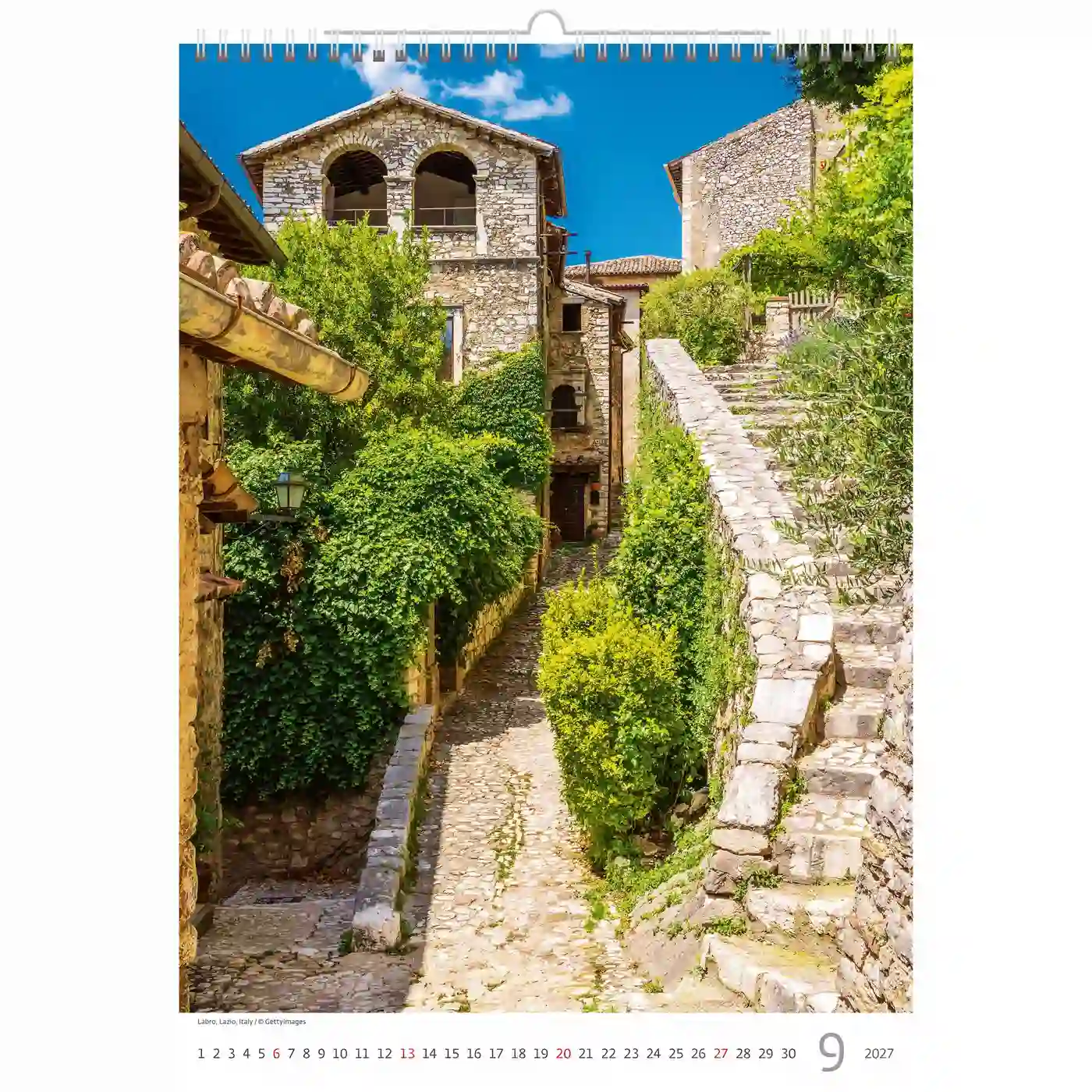 C147-27 Romantic Alleys Calendar A3+ 2027+ free 2026 calendar - Image 11