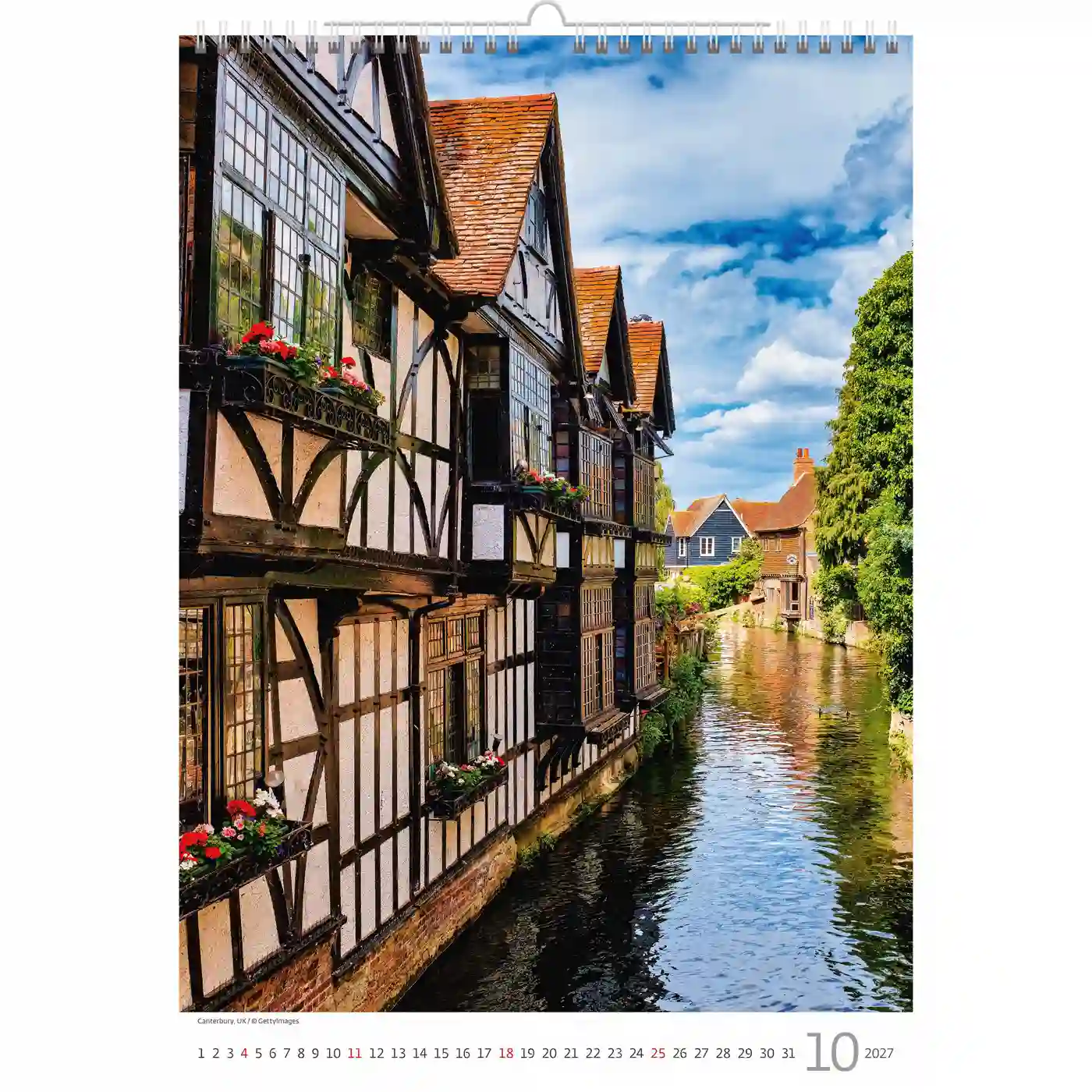 C147-27 Romantic Alleys Calendar A3+ 2027+ free 2026 calendar - Image 12