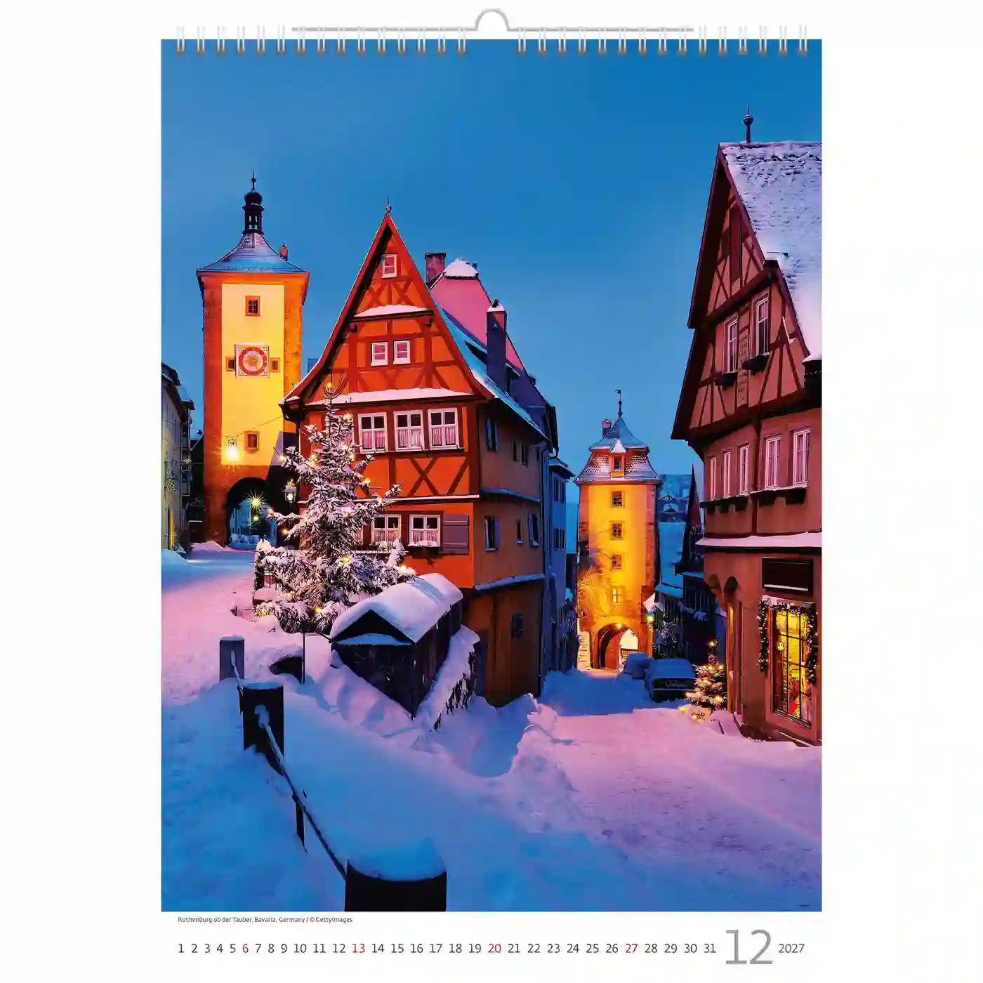 C147-27 Romantic Alleys Calendar A3+ 2027+ free 2026 calendar - Image 14