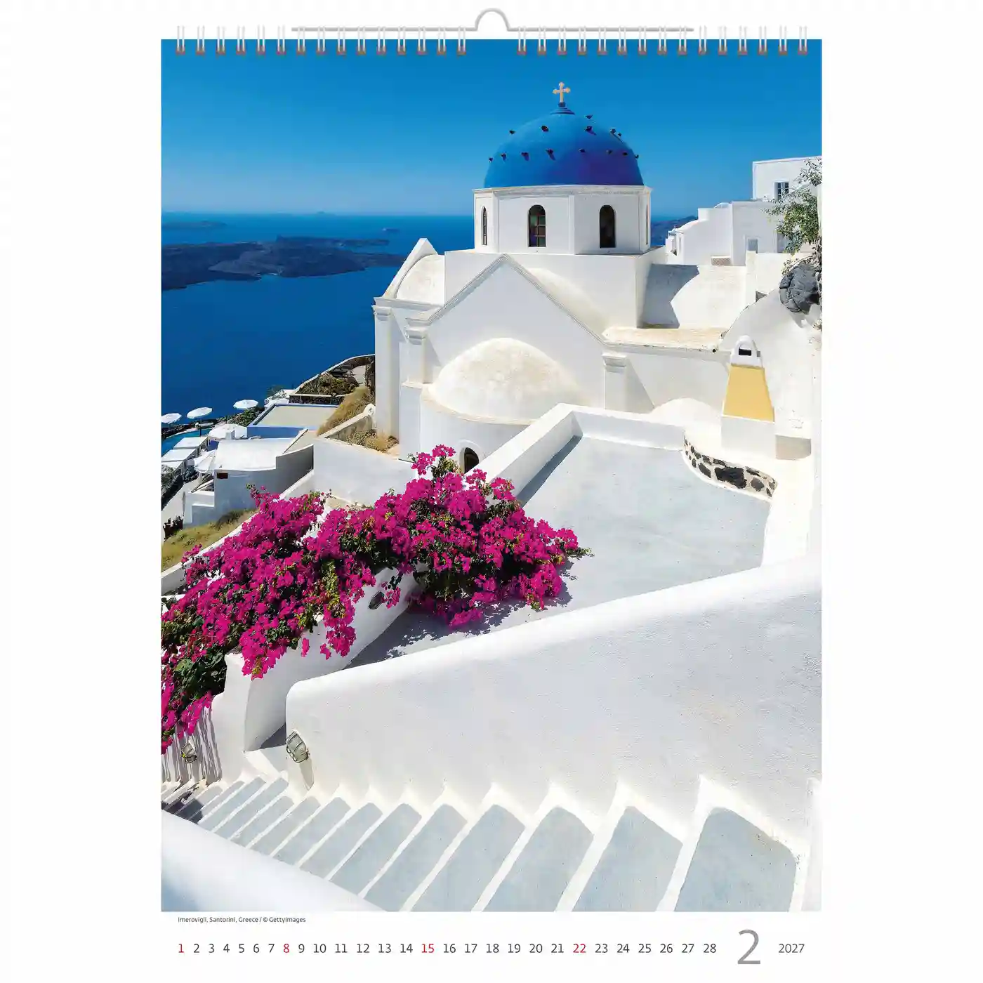 C147-27 Romantic Alleys Calendar A3+ 2027+ free 2026 calendar - Image 3