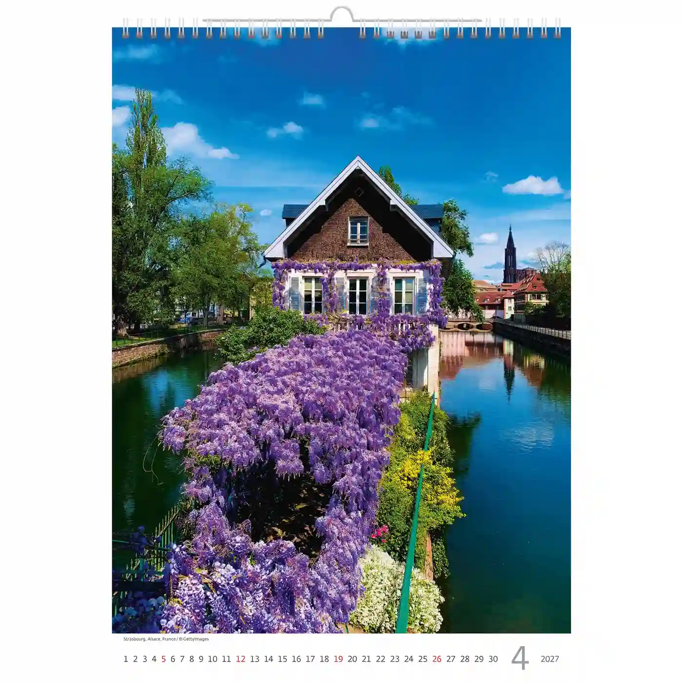 C147-27 Romantic Alleys Calendar A3+ 2027+ free 2026 calendar - Image 6