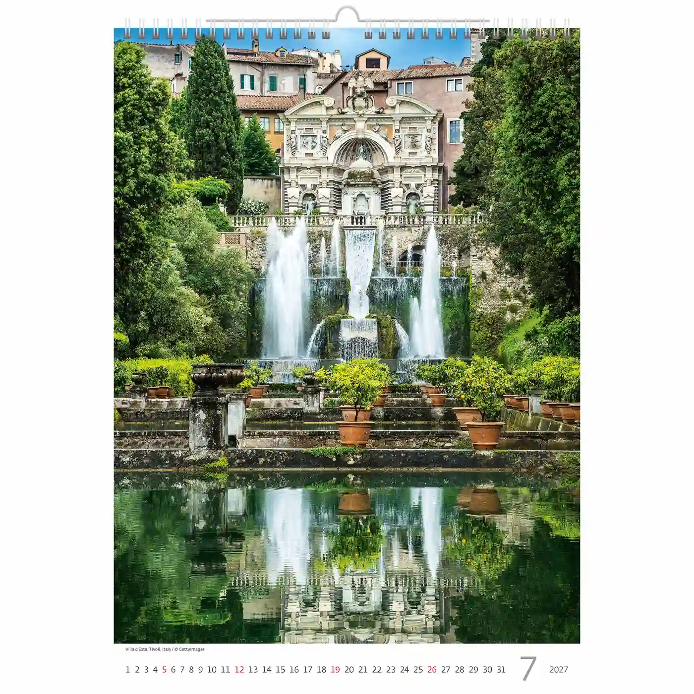 C147-27 Romantic Alleys Calendar A3+ 2027+ free 2026 calendar - Image 9