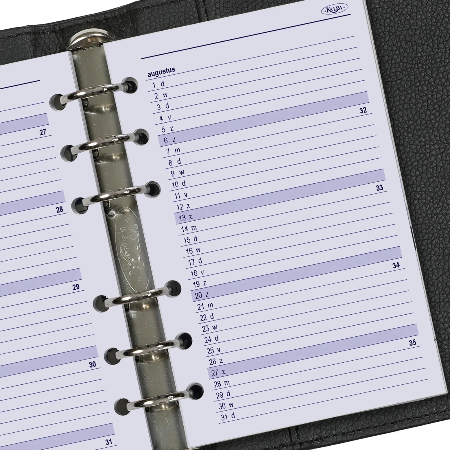 6227-27 150 x 95 mm Senior Agenda Planner Refills Weekly NL 2027 - Image 6